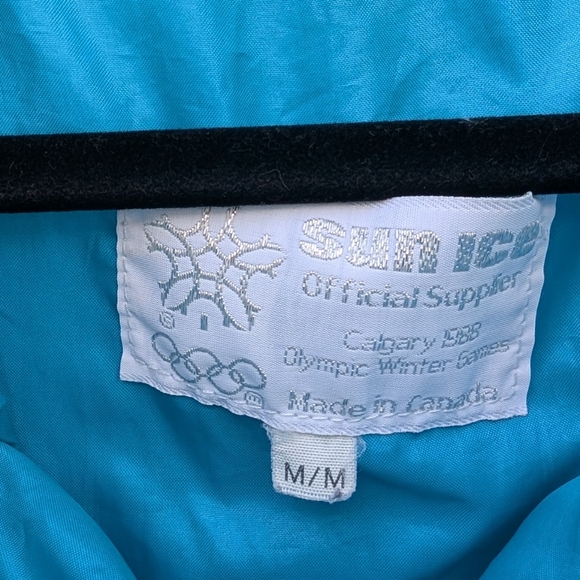 Vintage 90's Sunice Ski Jacket Men's Medium Made in Canada Teal Snowboard Coat - Picture 3 of 6
